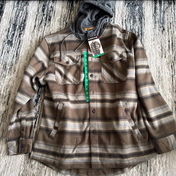 Quiksilver Men's Hooded Shirt Jacket Shacket Size L or XL or XXL - Picture 3 of 8